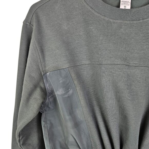 Athleta Triumph Hybrid Crewneck Pullover Sweatshirt Bali Green Size XSmall - Picture 3 of 9